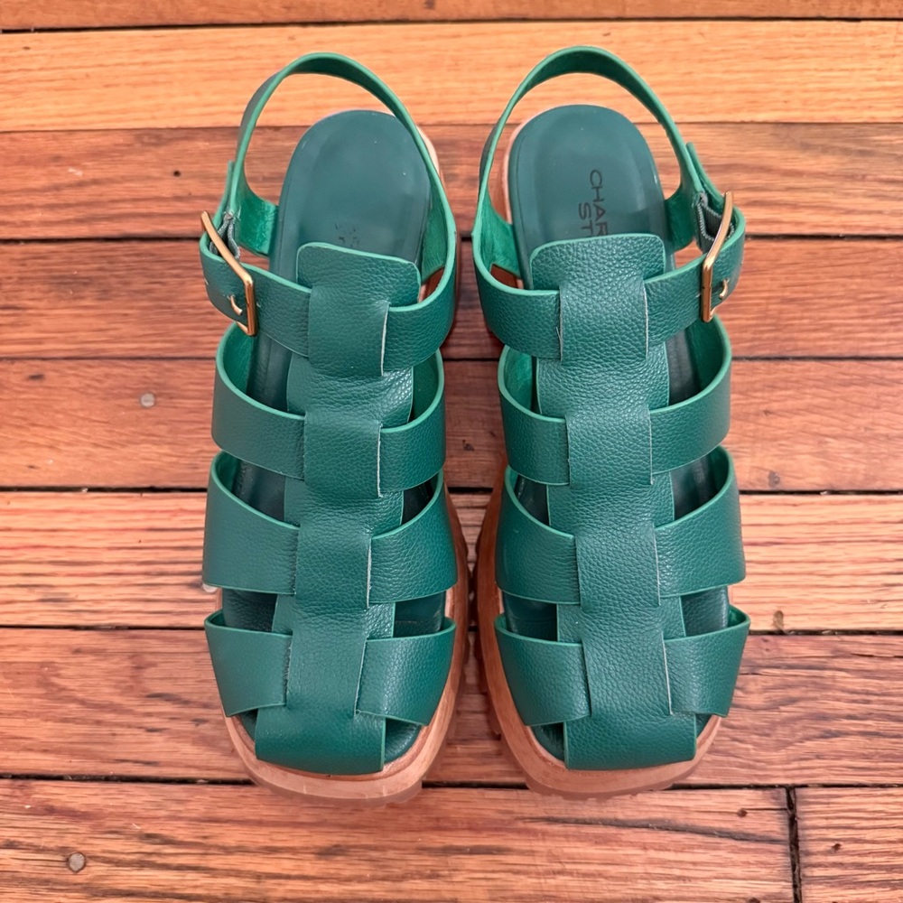 Charlotte Stone Roddy Platforms in Juniper - Picture 3 of 5
